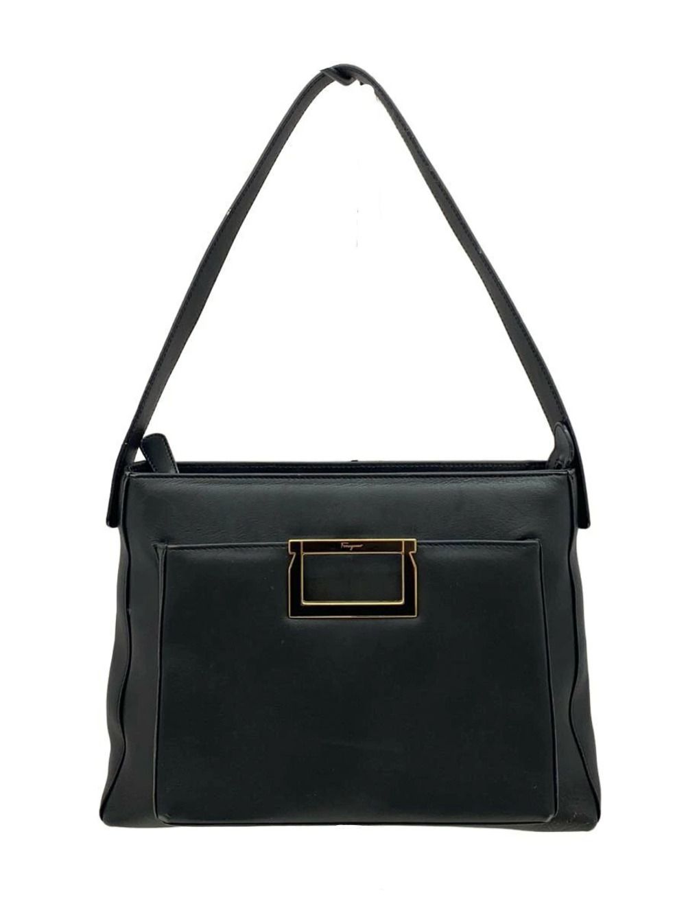 Salvatore Ferragamo Shoulder Bag Leather Black